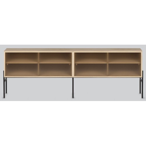 Hifive buffet en verre L200 x H65 cm - chêne clair - Northern