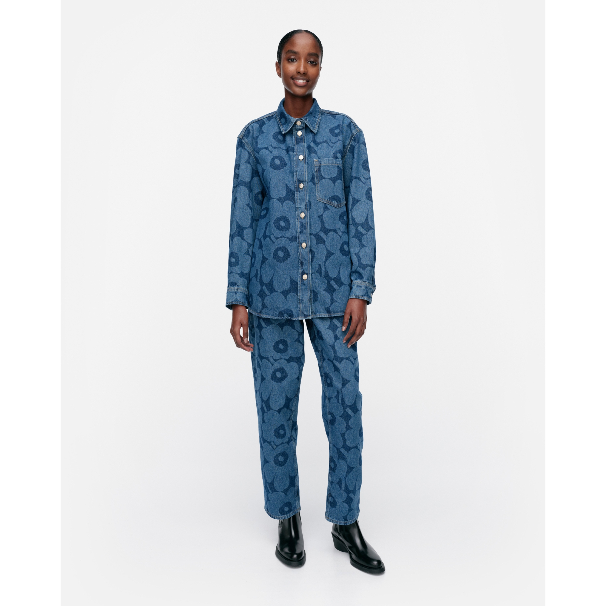 Chemise en jean Maridenim Vaihe Unikko 550 - Marimekko