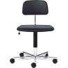 Kevi chair 2533 – black shell / Ultra black leather seat & back upholstered – H48-61cm (B) - Montana