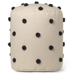 EPUISE - Sable / noir - pouf Dot - Ferm Living