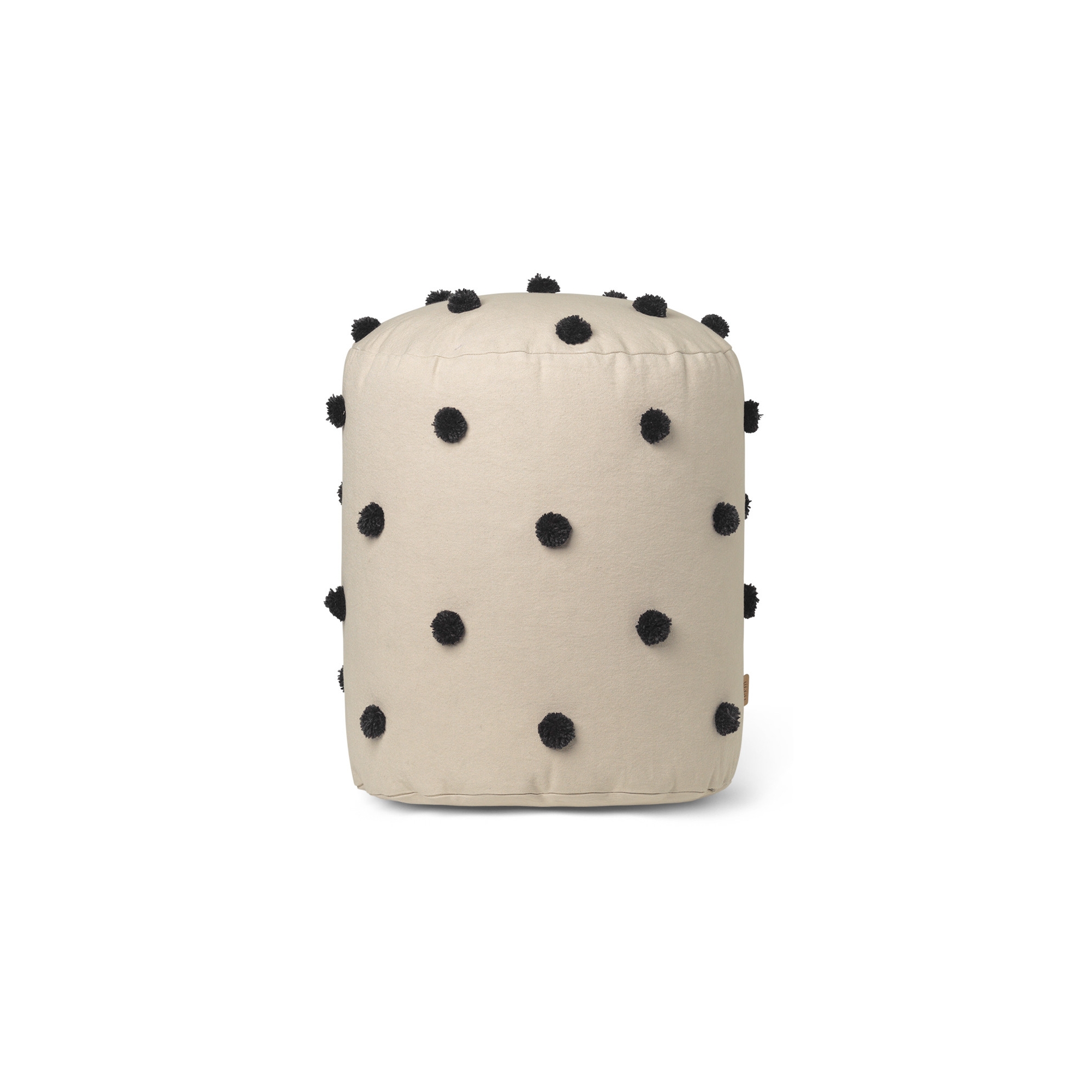 Sand / black - Dot tufted pouf - Ferm Living