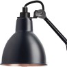 black / round black, copper inside - Gras 204 double - wall lamp - DCW éditions