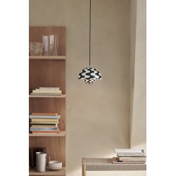 &Tradition – FlowerPot VP1 pendant, black & white pattern