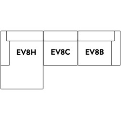 Pre-composition E – 335 x 150 / 97 cm – Develius Mellow - &Tradition