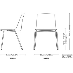 Rely Chair HW65 (Without seat cushion) - &Tradition