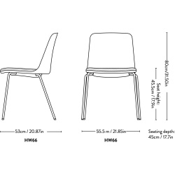 Rely Chair HW66 (With seat cushion) - &Tradition