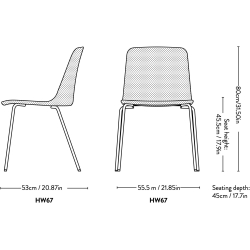 Rely chair HW67 (Without seat cushion) - &Tradition