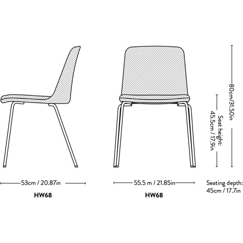 Rely chair HW68 / HW69 (With seat cushion) - &Tradition