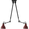 black / round red - Gras 302 double - ceiling lamp - DCW éditions