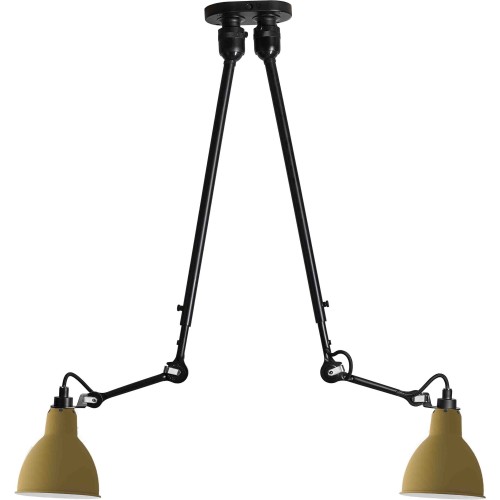 black / round yellow - Gras 302 double - ceiling lamp - DCW éditions