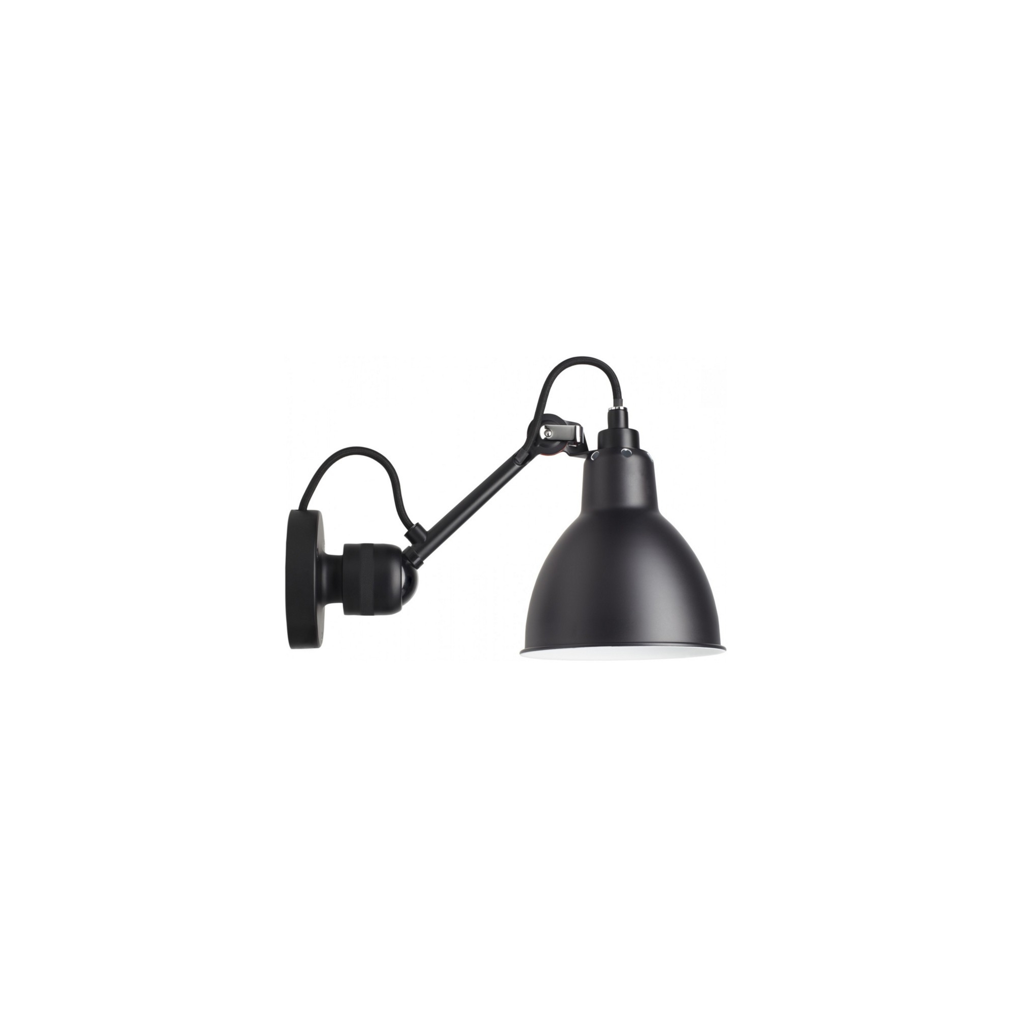 Gras 304 - wall lamp - black / round black - CUSTOMER OFFER - DCW éditions