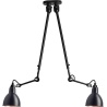 black / round black, copper inside - Gras 302 double - ceiling lamp - DCW éditions