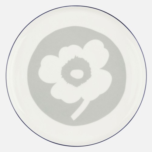 Unikko 195 plate 25cm (one white flower) - Marimekko