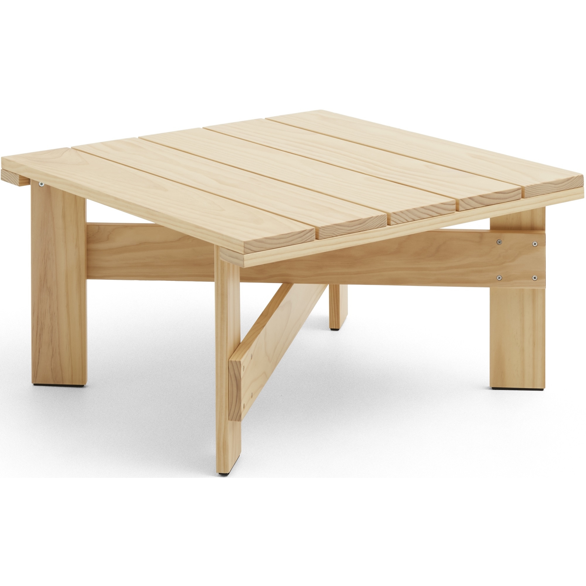 CRATE Low table – 75 x 75 x H40 cm – Natural pine - HAY