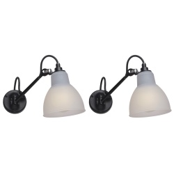 Black / Polycarbonate – CL I – wall lamps Gras n°104 Bathroom Duo pack - DCW éditions