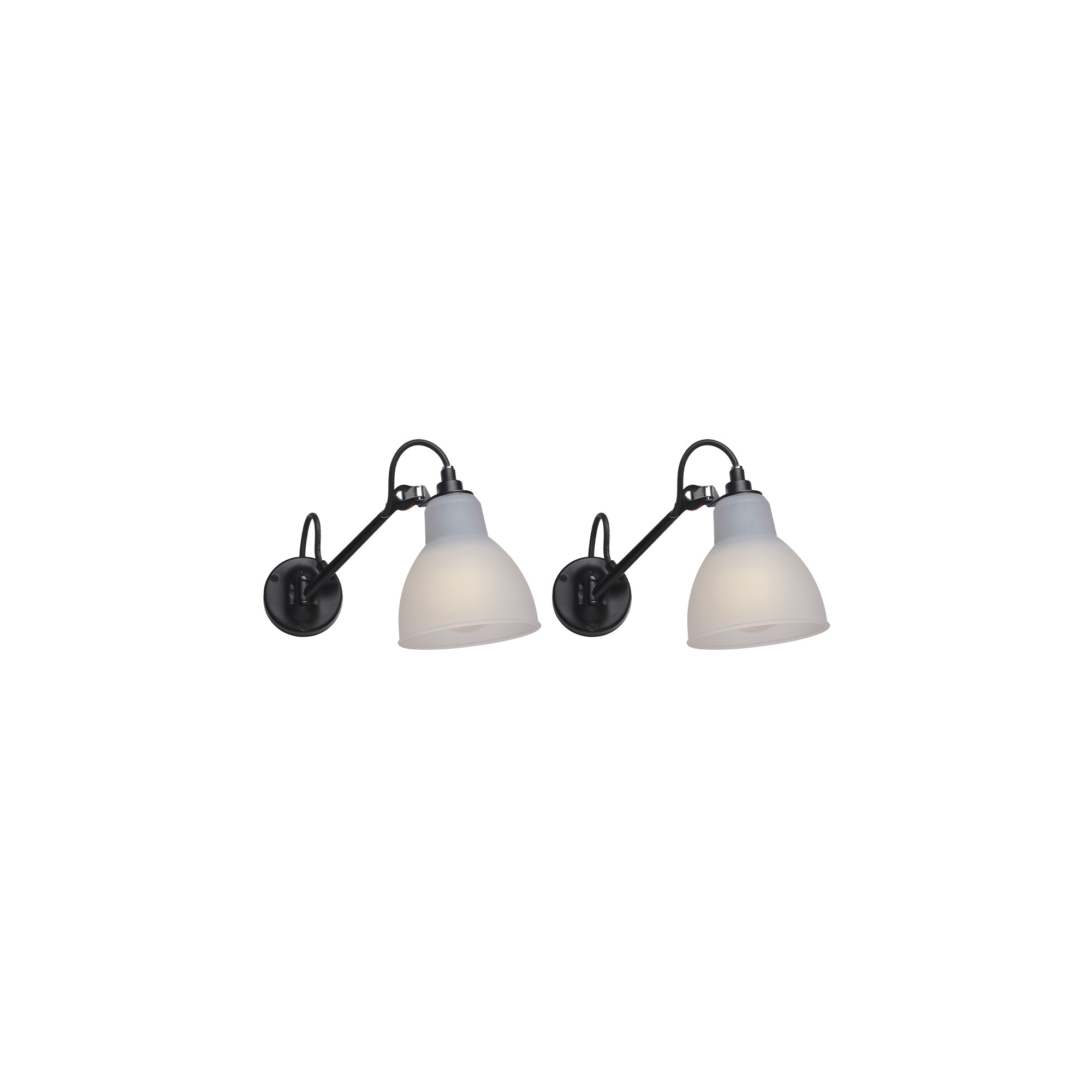 Black / Polycarbonate – CL I – wall lamps Gras n°104 Bathroom Duo pack - DCW éditions