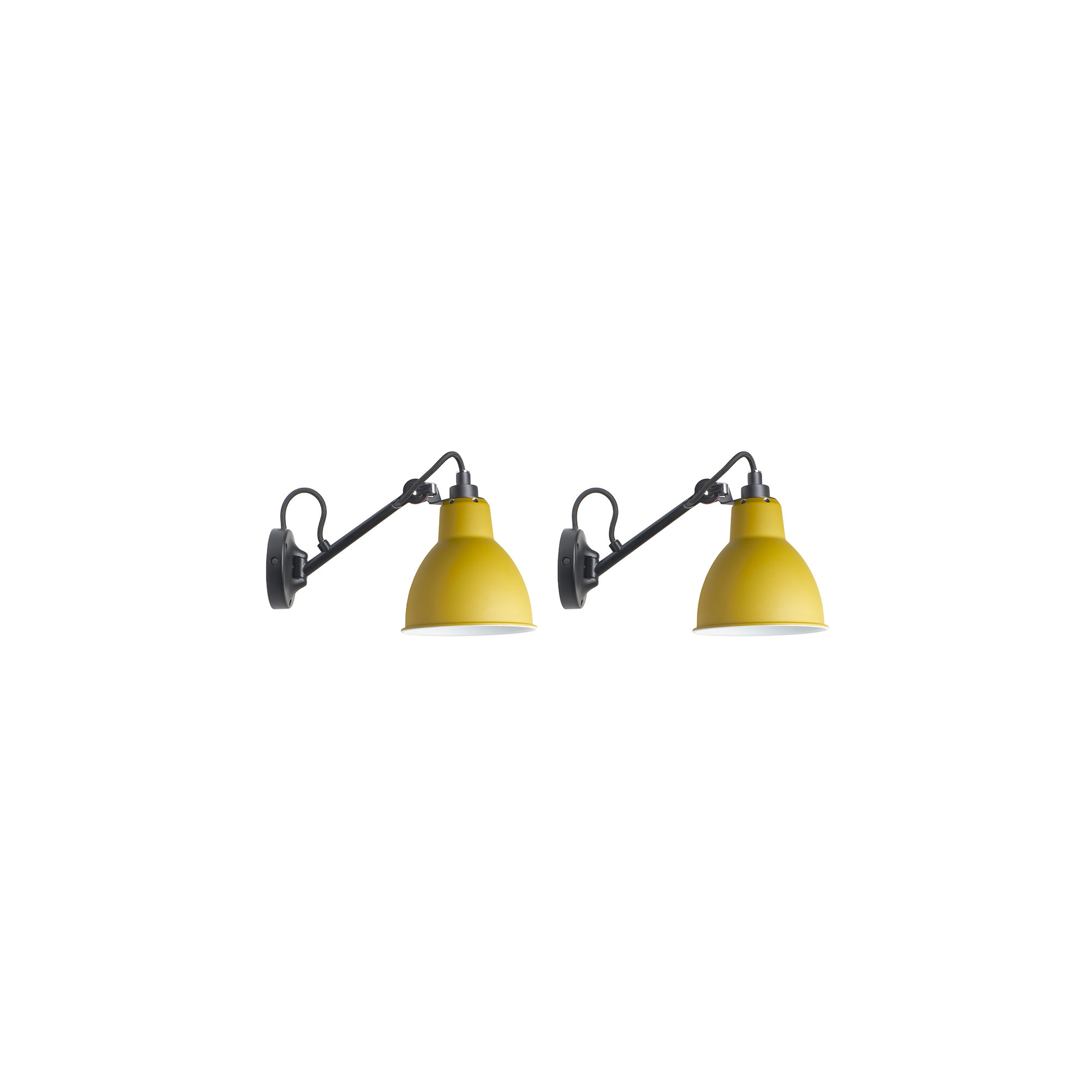 Black / Yellow – wall lamps Gras n°104 Duo Pack - DCW éditions