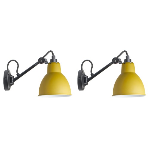 Black / Yellow – wall lamps Gras n°104 Duo Pack - DCW éditions