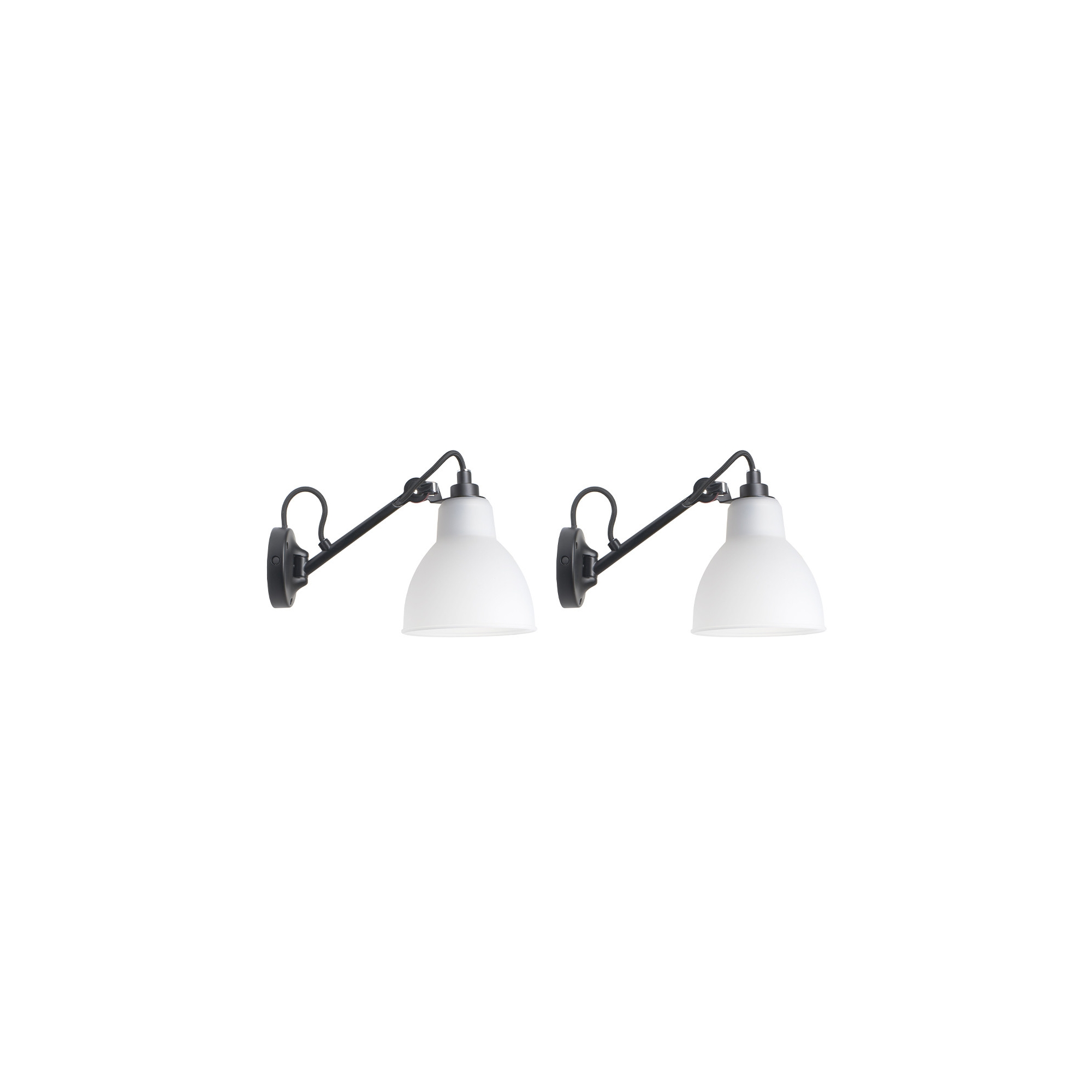 Black / Polycarbonate – wall lamps Gras n°104 Duo Pack - DCW éditions