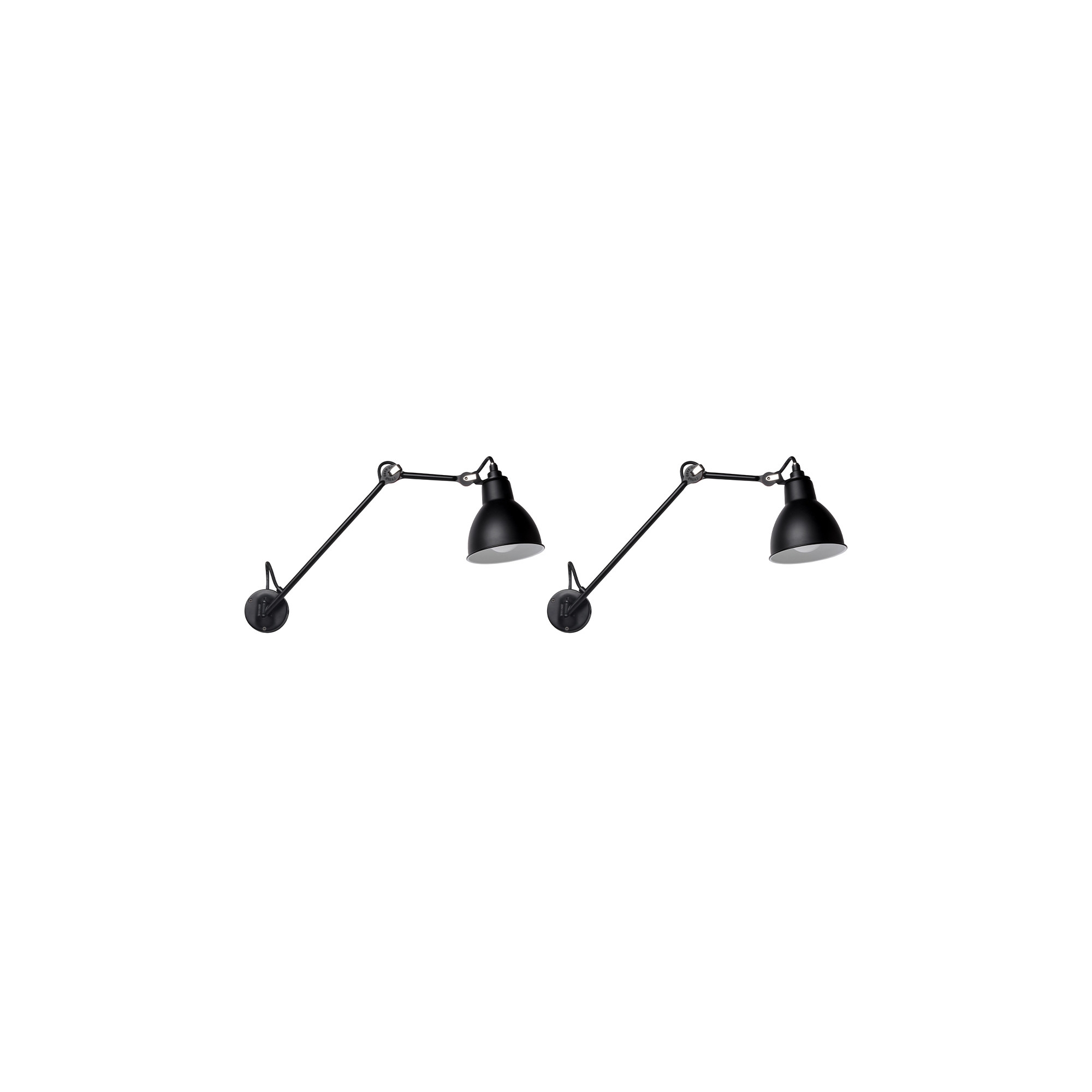 Black / Black – CL II – wall lamps Gras n°122 Duo Pack - DCW éditions