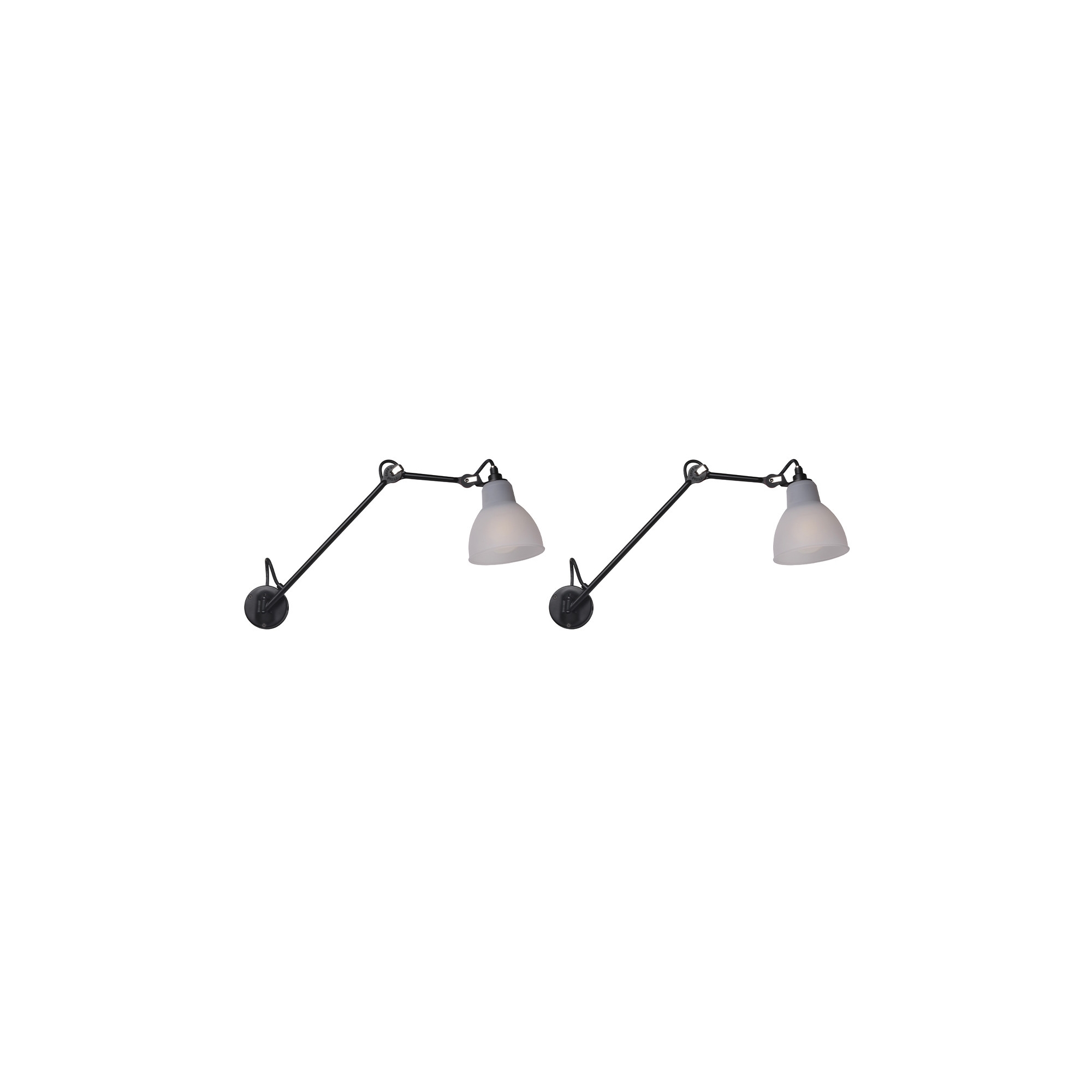 Black / Polycarbonate – CL II – wall lamps Gras n°122 Duo Pack - DCW éditions