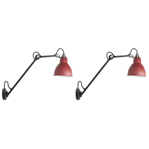 Black / Red – wall lamps Gras n°122 Duo Pack - DCW éditions