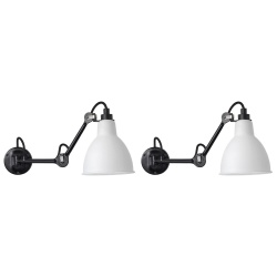 black / round polycarbonate - Gras 204 - wall lamps Duo Pack - DCW éditions