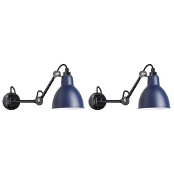 black / round blue - Gras 204 - wall lamps Duo pack - DCW éditions