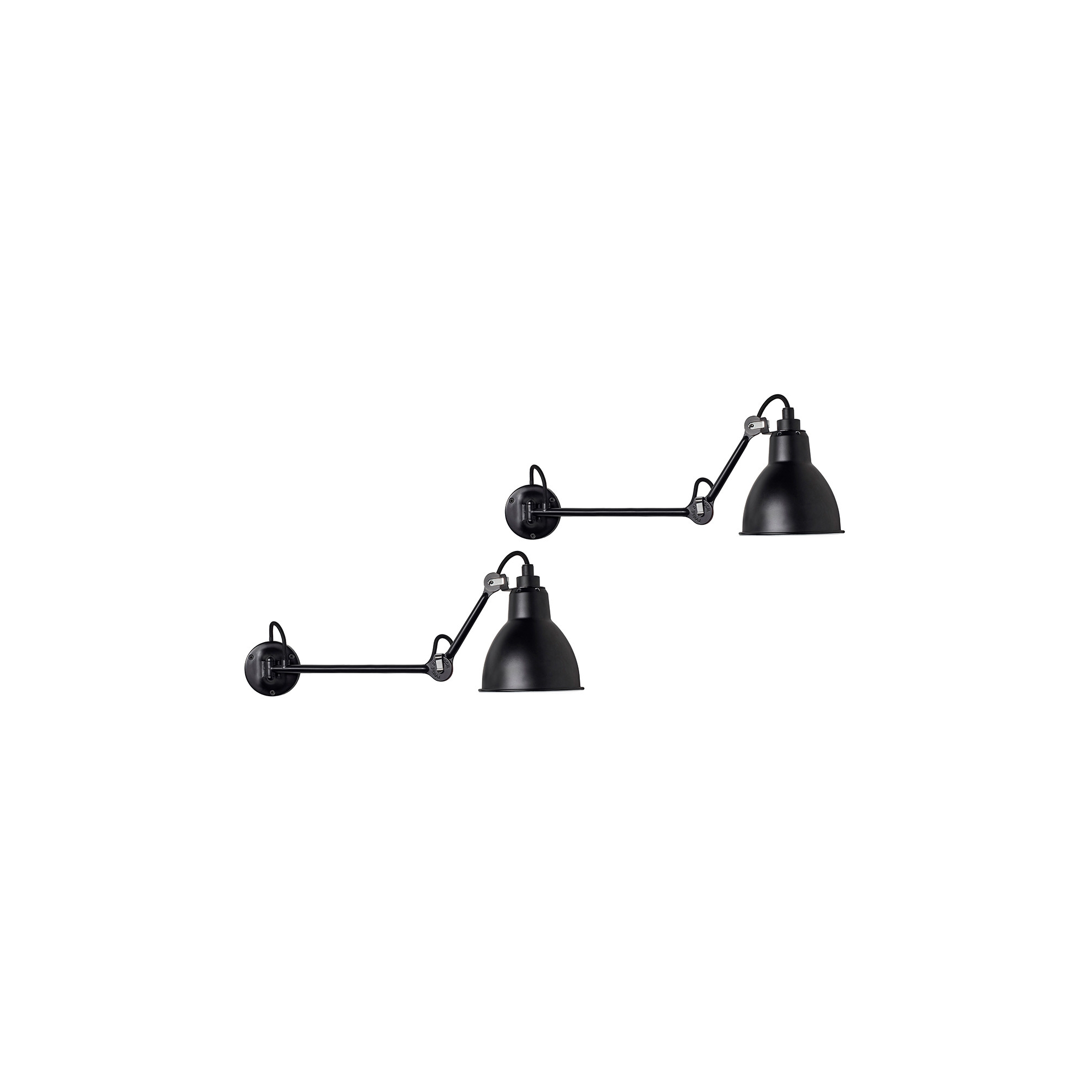 black / round black - Gras 204 L 40 - wall lamps Duo Pack - DCW éditions