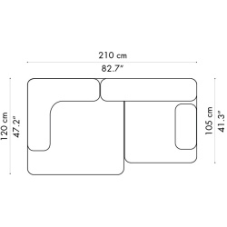 Canapé Alphabet – 2 places – PL210-1 - Fritz Hansen