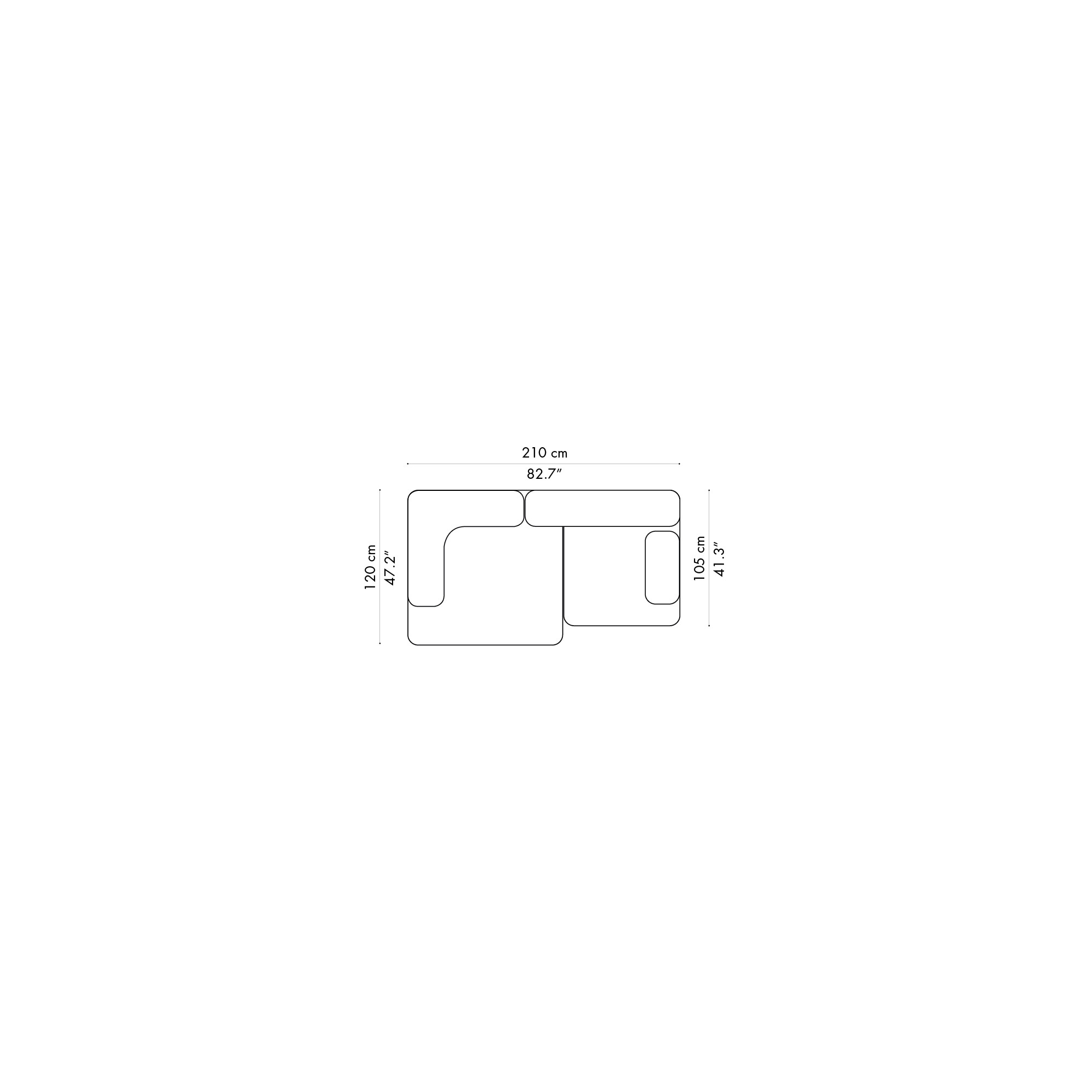 Canapé Alphabet – 2 places – PL210-1 - Fritz Hansen