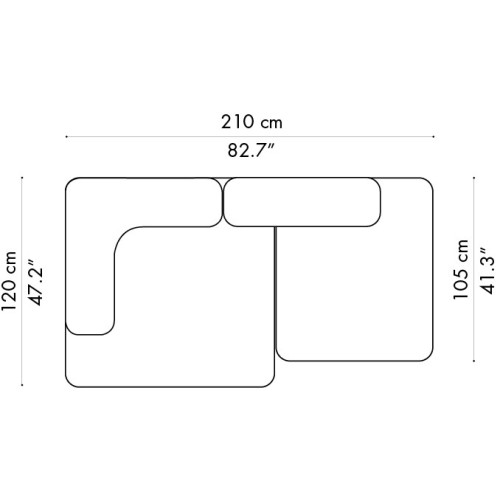 Canapé Alphabet – 2 places – PL210-3 - Fritz Hansen