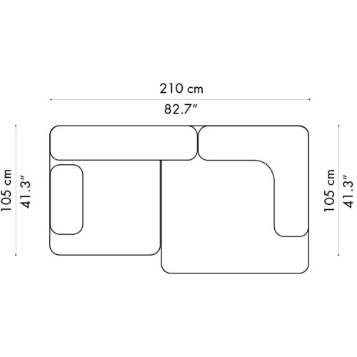 Alphabet Sofa – 2-seater – PL210-2 - Fritz Hansen