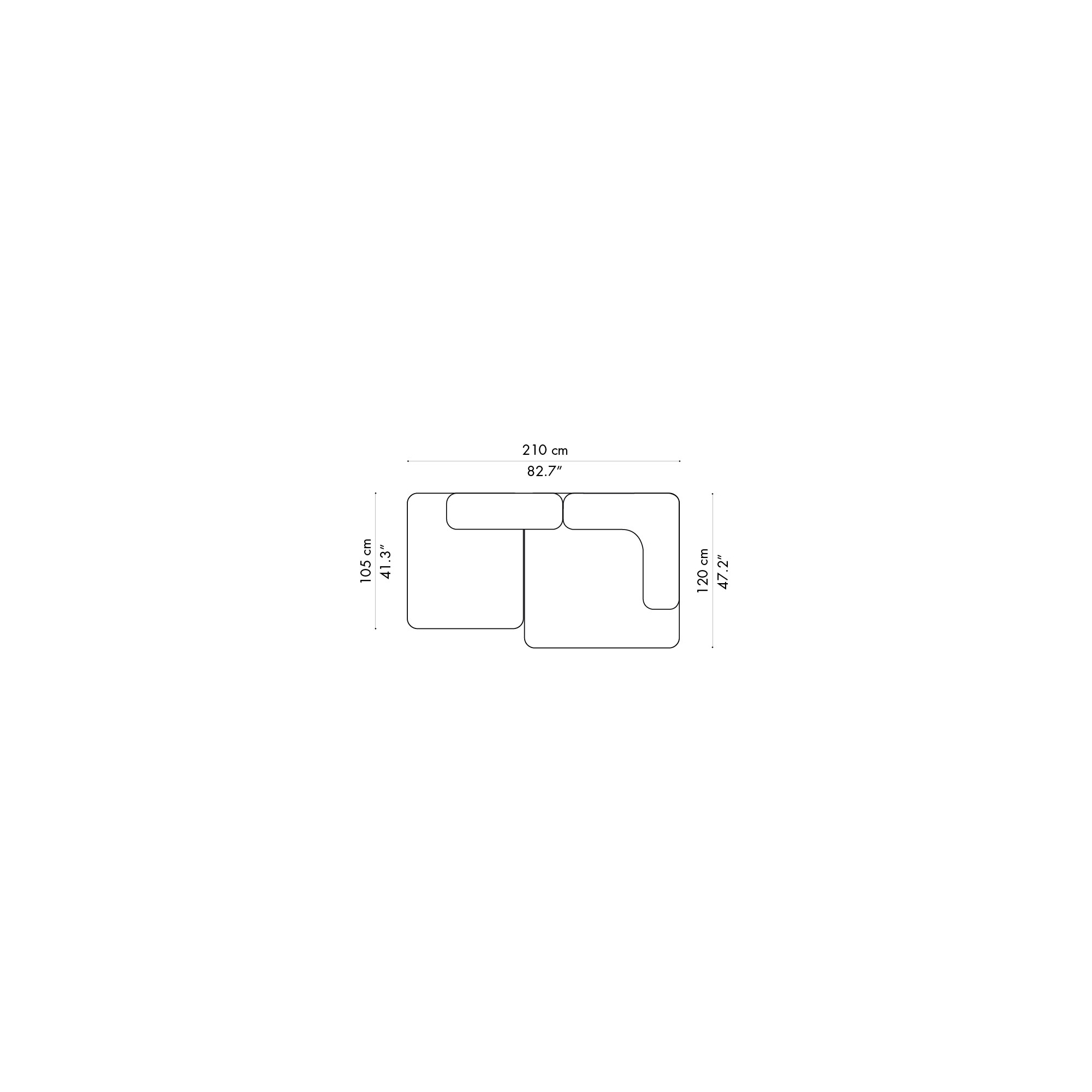 Canapé Alphabet – 2 places – PL210-4 - Fritz Hansen