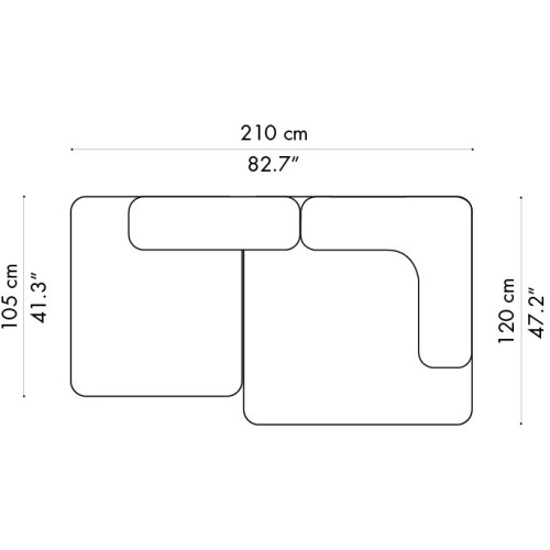 Alphabet Sofa – 2-seater – PL210-4 - Fritz Hansen