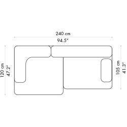 Canapé Alphabet – 2 places – PL240-2 - Fritz Hansen