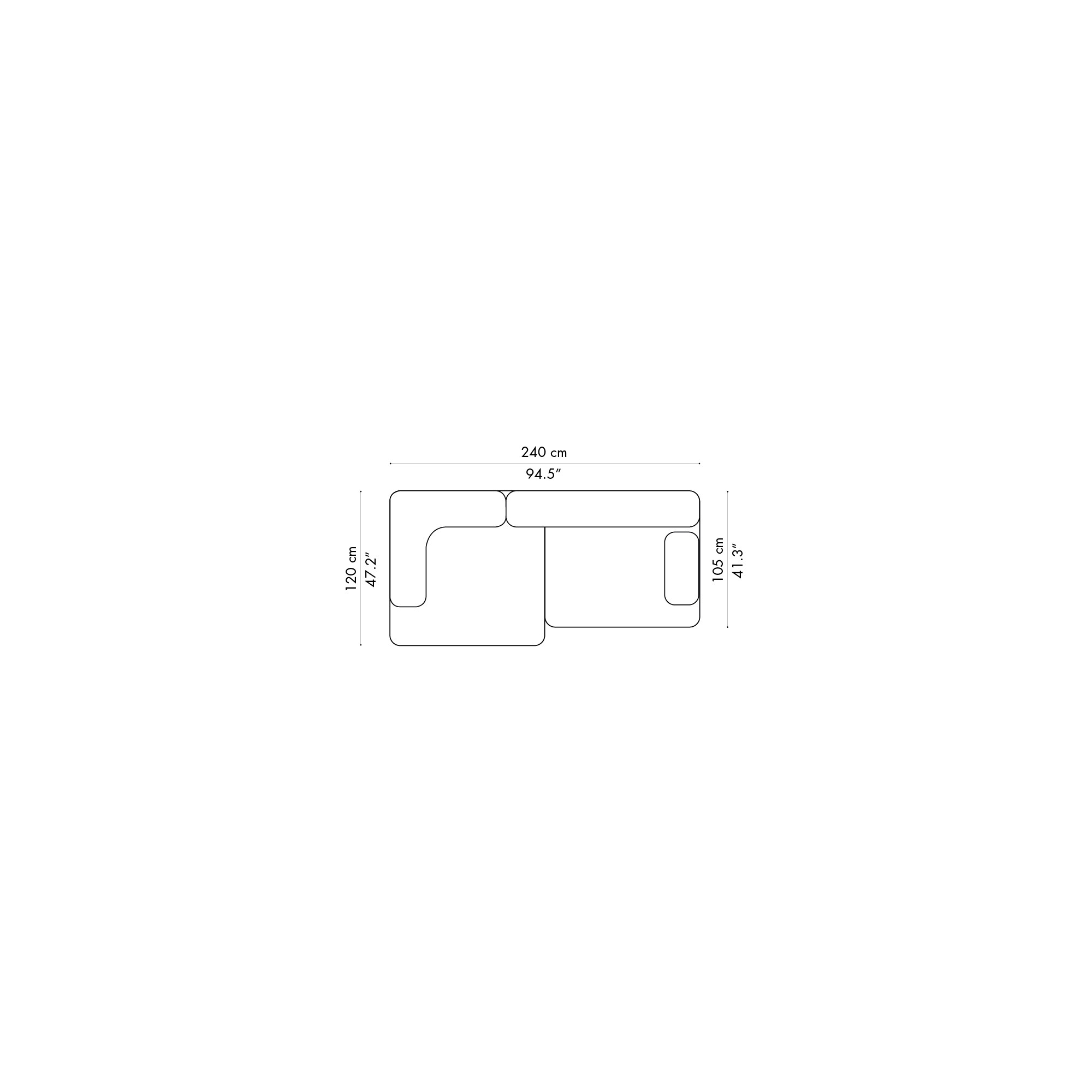 Canapé Alphabet – 2 places – PL240-2 - Fritz Hansen