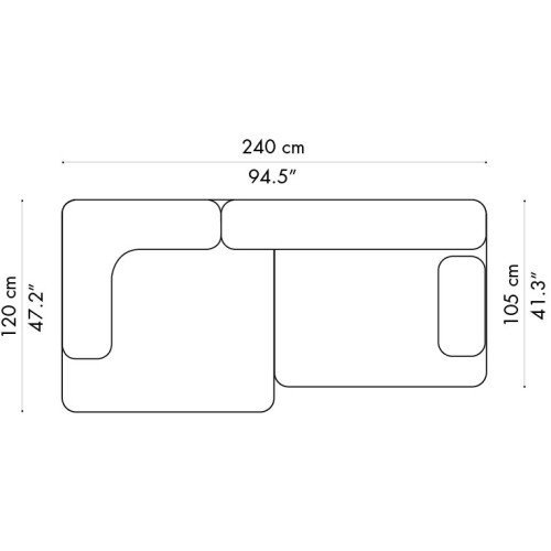 Alphabet Sofa – 2-seater – PL240-2 - Fritz Hansen