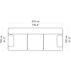 Canapé Alphabet – 3 places – PL255-1 - Fritz Hansen