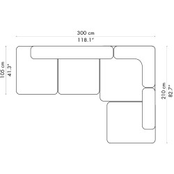 Alphabet Sofa – 4-seater – PL300-4 - Fritz Hansen