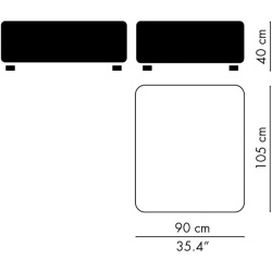 Alphabet Sofa – Seat – PL90-105 - Fritz Hansen