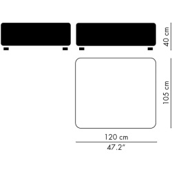 Canapé Alphabet – Assise – PL120-105 - Fritz Hansen