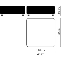 Alphabet Sofa – Seat – PL120-120 - Fritz Hansen