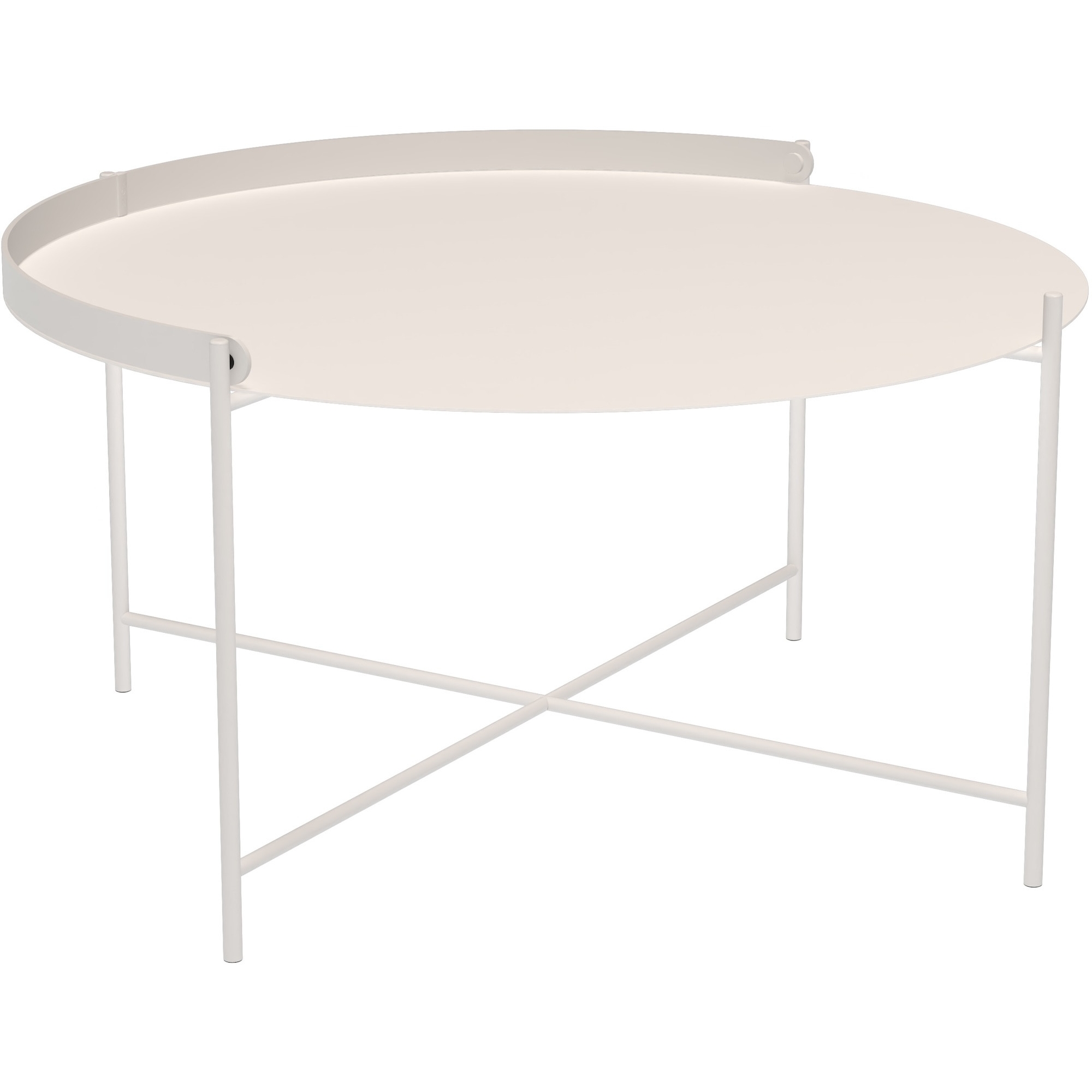 Edge table – Ø76 x H37cm – muted white (0808) – Houe