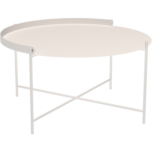 Edge table – Ø76 x H37cm – muted white (0808) – Houe