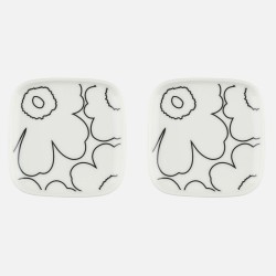 Piirto Unikko 190 plates 10x10cm, 2 pcs - Marimekko