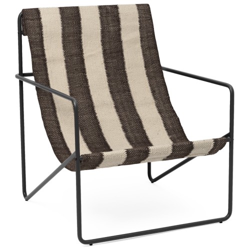 Fauteuil adulte Desert – blanc-cassé/chocolat – noir - Ferm Living