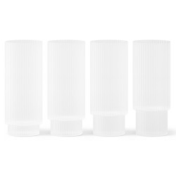 4 x frosted long drink glasses Ripple - Ferm Living