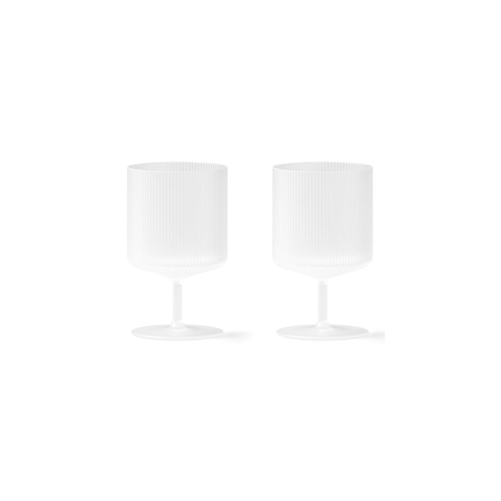 2 wine glasses – frosted – Ripple - Ferm Living