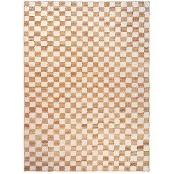 Check Wool rug – Off-white/natural - 140 x 200 cm - Ferm Living